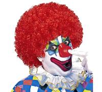 WIDMANN 60042 - Unisex Adult Clown Wig, Circus, Clown, Carnival, Theme Parties, One Size, Red Color