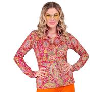 Widmann - 60s Blouse for Women, Hippie, Reggae, Flower Power, Disco Fever, Schlagermove