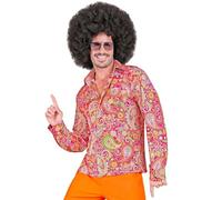 Widmann 60s Shirt for Men, Hippie, Reggae, Flower Power, Disco Fever, Schlagermove