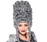 WIDMANN 62492 - Extra High Gothic Wig, Adult Woman, Dark, Venetian Carnival, Nobles, Eighteenth, Nineteenth Century, Halloween, One Size, Gray Color