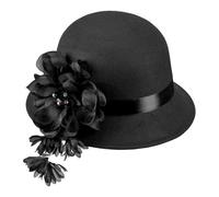 Widmann 68561 Wild 20s Hat Wool Look Charleston Headpiece Theme Party Carnival, Multicoloured, Standard Size