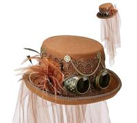 WIDMANN 68564 - Steampunk Felt Hat Retro Theme Party Carnival