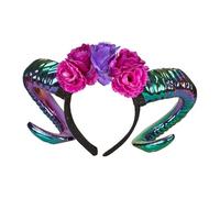 Widmann 68567 68567 Aries Horns with Flowers, Headband, Witch, Halloween, Accessory, Women, Multicoloured, One Size