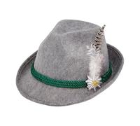Widmann 68576 Bavarian hat with Feather, Gray