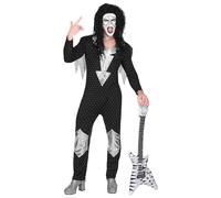 Widmann 70222 Adult Heavy Metal Rock Star Costume, Black, M