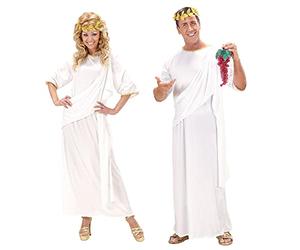 Widmann 71791 Unisex Toga Fancy Dress Costume White