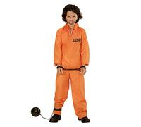Widmann 72929 Children's costume prisoner, Unisex Kids, Orange, 164 (EU)