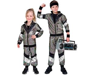 Widmann 80's Multicolor Reflective Shell Suit (Jacket, Pants) (128 cm / 5-7 Year