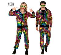 Widmann 80's Multicolor Reflective Shell Suit (Jacket, Pants) (164 cm / 14-16 Ye