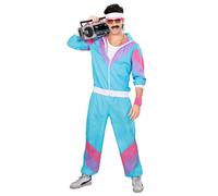 The 1980’s Blue Shell Suit Adult Costume - Retro Fancy Dress Outfit