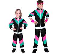 Widmann 80's Shell Suit (Jacket, Pants) (128 cm / 5-7 Years) Black