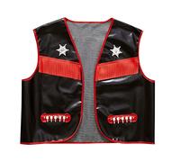 WIDMANN 84951 - Vest for Cowboy Costume, Adult Man, Carnival, Far West, Theme Parties, Size XL, Black Color