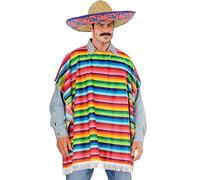 Widmann 9543X ? Adult Mexican Poncho and Sombrero Costume, One Size