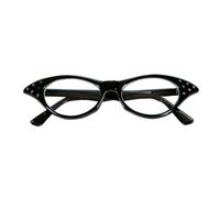 WIDMANN 96671-50s Glasses with Rhinestones, Adult Woman, College, Rock'n'Roll, Carnival, Theme Parties, Black Color