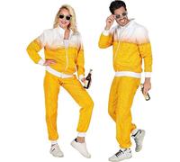 Widmann 97191 - Adult Costume 80s Tracksuit, Beer, Jogging Suit, Bad Taste Party, Carnival, Ballermann, Multicoloured, S