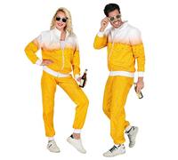 Widmann 97199 - Adult Costume 80s Tracksuit, Beer, Jogging Suit, Bad Taste Party, Carnival, Ballermann, Multicoloured, XXXL