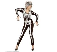 Widmann Adult Costume Skeleton Girl, Jumpsuit
