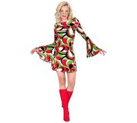 Widmann Adult Costume The 70s Groovy Style, Dress, Flower Power, Hippie, 70s, Theme Party, Carnival