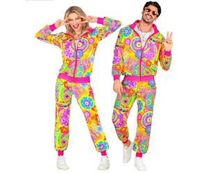 WIDMANN - Adult Costume Tracksuit, Hippie Groovy Love Party