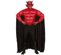 Widmann Adult Devil Costume, Muscle Shirt with Cape