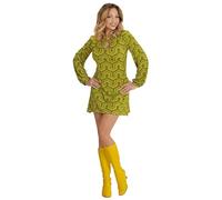 Widmann Adult Groovy Seventies Years Women's Costume | Dress 70s Groovy Style, Dancing Queen Costume for Carnival, Festivals and Theme Party