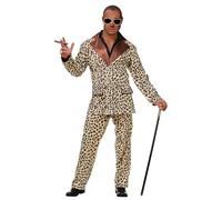 WIDMANN Adult Mens Hippie Costume. Include Coat and multicoloured trousers. 60s 70s Hippy/Woodstock, Fancy Dress, Outfit