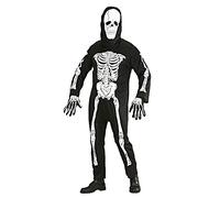 Mens Skeleton Costume Medium UK 40/42" for Halloween Living Dead Fancy Dress
