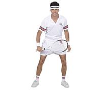 WIDMANN 0164T Adults Mens Tennis Player Costume. Includes t-shirt, shorts and sweatband. Wimbledon, Fancy Dress, Outfit, World Book Day, Halloween, Carnival