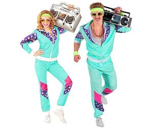 WIDMANN Adults Unisex 80s Shell Suit Costume. Includes Jacket & Pants. 90s, Fancy Dress, Outfit, World Book Day, Halloween, Carnival