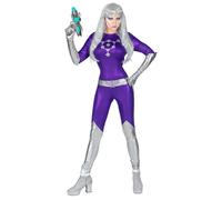 Widmann Alien (Overalls, Belt, Gloves) (M) Purple / Lila