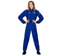 Widmann W MILANO Party Fashion Astronaut Costume Space Suit Jumpsuit Space Girl Spaceman Fancy Dress Costumes
