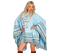 Widmann Azure Suede Look Poncho - (One Size Fits Most Adult)