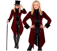 Widmann Black Velvet Gothic Coat (XS) Black