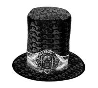 Widmann Black Velvet Skull Top Hat