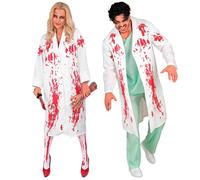 Bloody Lab Coats Costume Small for Hospital Doctor Scientist Fancy Dress