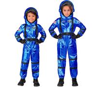 Widmann Blue Astronaut (Jumpsuit, Helmet) (140 cm / 8-10 Years) Blue