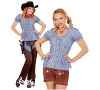 Widmann 59383 Bavarian Plaid blouse, Blue, L
