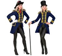 Widmann 48791 48791 Blue Guard Uniform, Parade Frack, Jacket, Coat, Circus Director, Costume, Carnival, Theme Party, Women, Multicoloured, S
