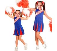 Cheerleader Costume for Children Widmann Ages 5-7 (S), Height 128cm
