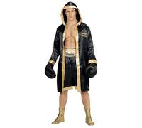 Widmann 73961 Adult Women's Boxer Costume, Top, Shorts, Jacket with Hood and Boxing Gloves