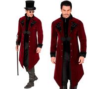 Widmann Burgundy Velvet Gothic Coat (XL) Bordeaux