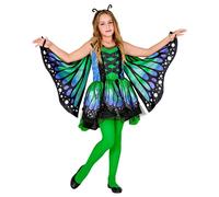 Widmann Butterfly (Tutu Dress, Wings, Antennas) (128 cm / 5-7 Years) Green