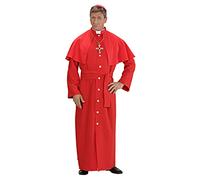 WIDMANN 57711 Men’s Red Cardinal Costume. Church, Vicar, Priest. Halloween, Carnival, Stag Do