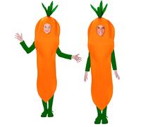 W WIDMANN MILANO Party Fashion - Carrot Costume for Children, Food, Vegetables, Greens, Nature, Vegetable Garden, Carnival, Theme Parties, Size 128 cm / 5-7 Years
