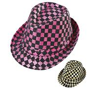 Widmann Chequered Sequined Fedora Hat Headware Accessory for 20s 30s 50s Gangster Mob Fancy Dress Up Costumes & Outfits