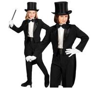 Widmann Children's Black Tailcoat With Satin Collar (128 cm / 5-7 Years) Black