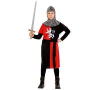 Widmann - Children's costume medieval warrior, coat, belt, hood, carnival, theme party