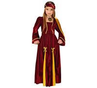 Widmann Children's Medieval Princess Costume Large 11-13 yrs (158cm) for Middle Ages Fancy Dress, Maroon/Yellow, 11-13 anni - 158cm