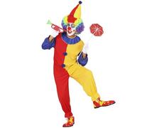 Widmann Clown Costume Jumpsuit Casper Fun Bird Circus Fancy Dress Costumes Carnival