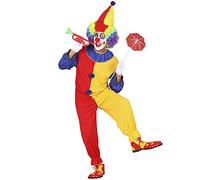 Widmann - Clown Costume, Jumpsuit, Hat, Circus, Carnival, Theme Party